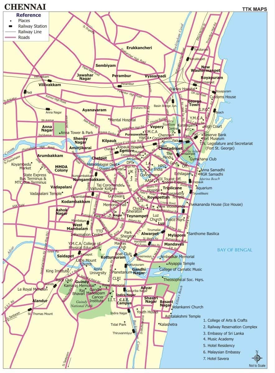 ರಸ್ತೆ ನಕ್ಷೆ ಚೆನ್ನೈ